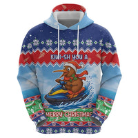 New Zealand Christmas Zip Hoodie Funny Jet Ride Kiwi Xmas - Polynesian Pride