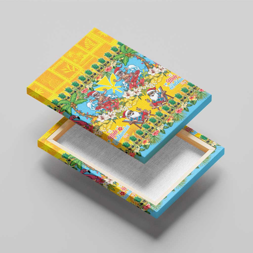 Hawaii Christmas Canvas Wall Art Mele Kalikimaka Tropical Vibes - Polynesian Pride