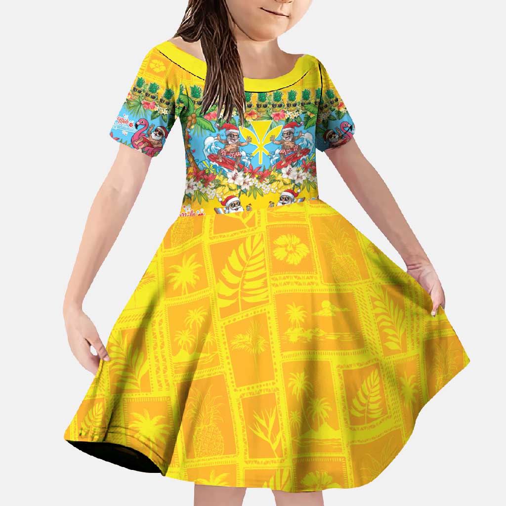 Hawaii Christmas Family Matching Off Shoulder Maxi Dress and Hawaiian Shirt Mele Kalikimaka Tropical Vibes - Polynesian Pride