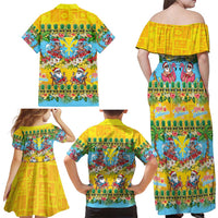 Hawaii Christmas Family Matching Off Shoulder Maxi Dress and Hawaiian Shirt Mele Kalikimaka Tropical Vibes - Polynesian Pride