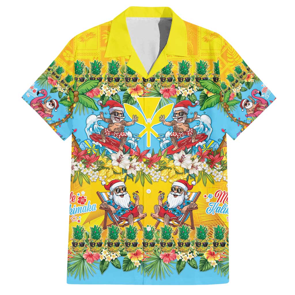 Hawaii Christmas Family Matching Off Shoulder Maxi Dress and Hawaiian Shirt Mele Kalikimaka Tropical Vibes - Polynesian Pride