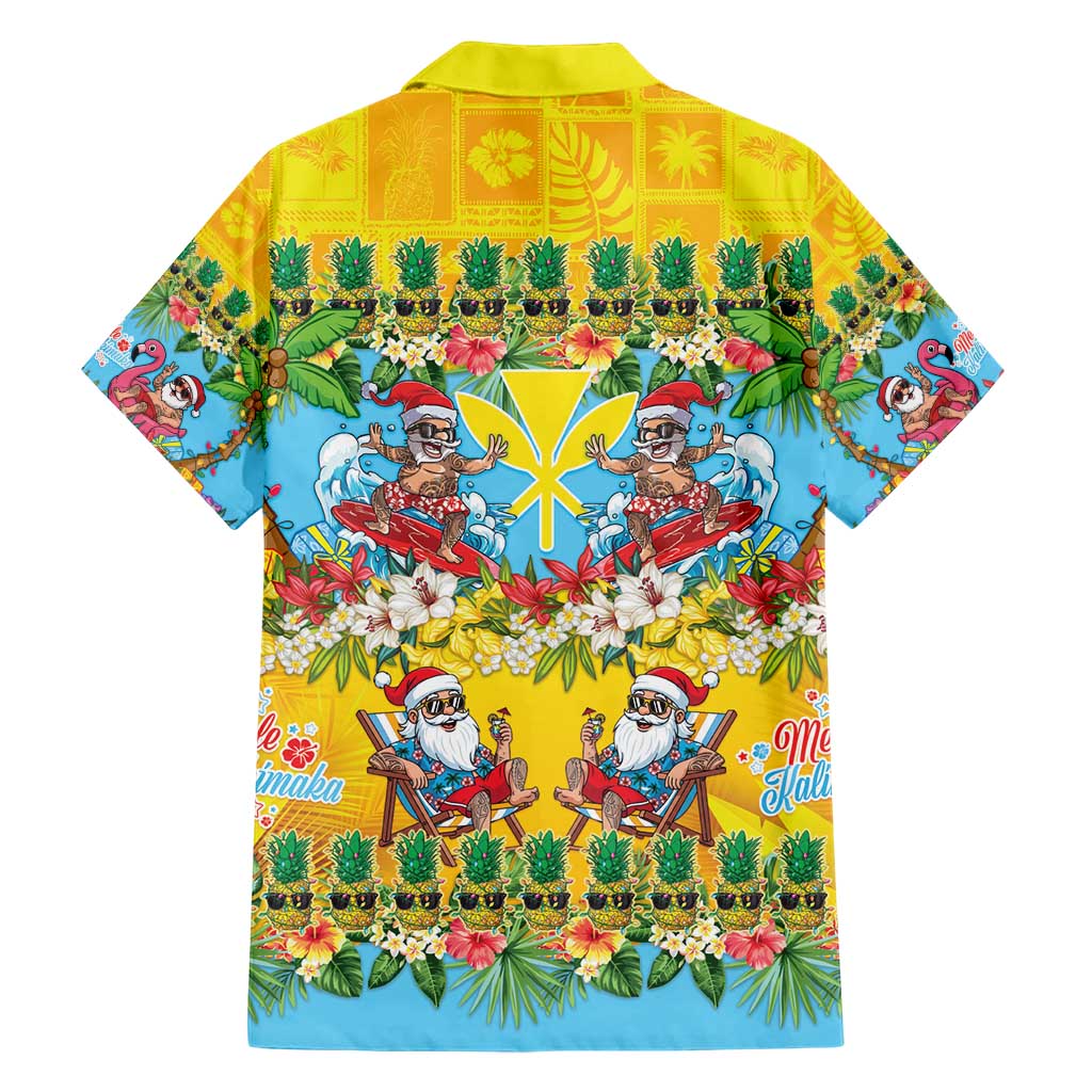 Hawaii Christmas Family Matching Short Sleeve Bodycon Dress and Hawaiian Shirt Mele Kalikimaka Tropical Vibes - Polynesian Pride