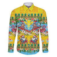 Hawaii Christmas Family Matching Short Sleeve Bodycon Dress and Hawaiian Shirt Mele Kalikimaka Tropical Vibes - Polynesian Pride