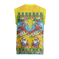 Hawaii Christmas Knitted V-Neck Vest Mele Kalikimaka Tropical Vibes - Polynesian Pride