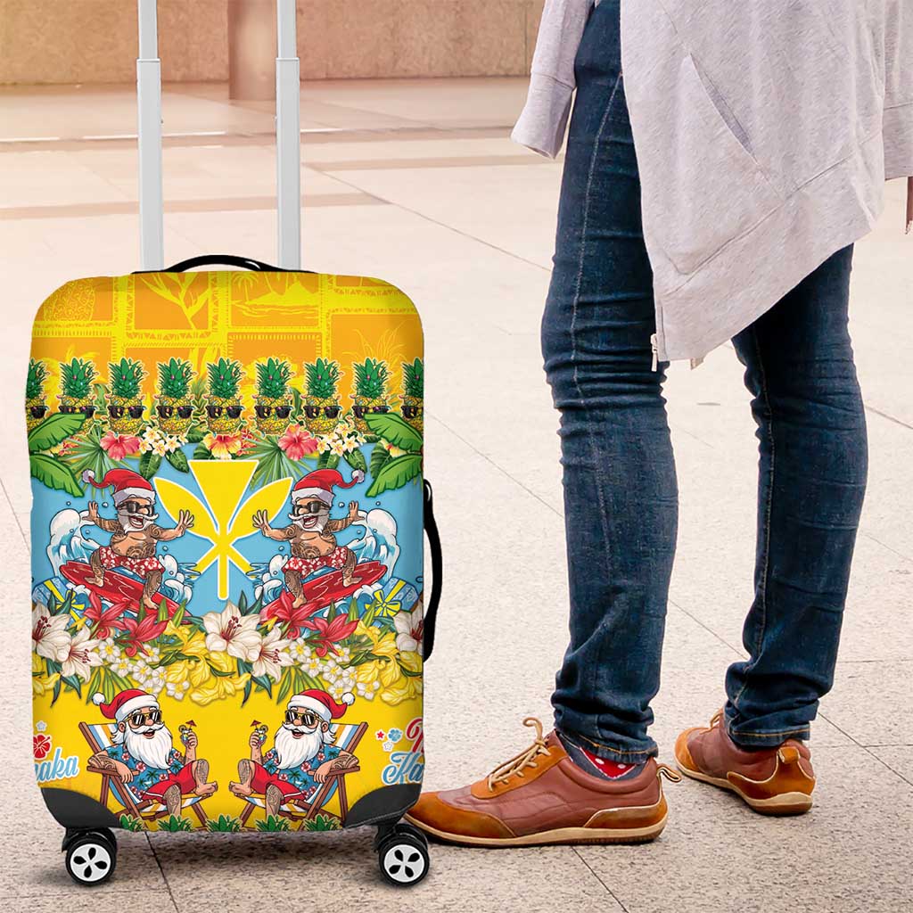 Hawaii Christmas Luggage Cover Mele Kalikimaka Tropical Vibes - Polynesian Pride