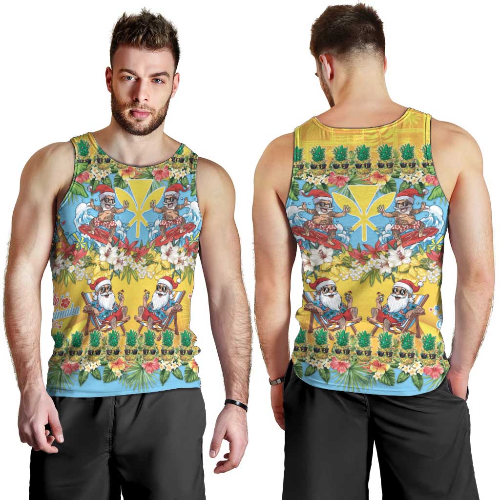 Hawaii Christmas Men Tank Top Mele Kalikimaka Tropical Vibes - Polynesian Pride