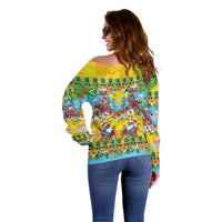 Hawaii Christmas Off Shoulder Sweater Mele Kalikimaka Tropical Vibes - Polynesian Pride