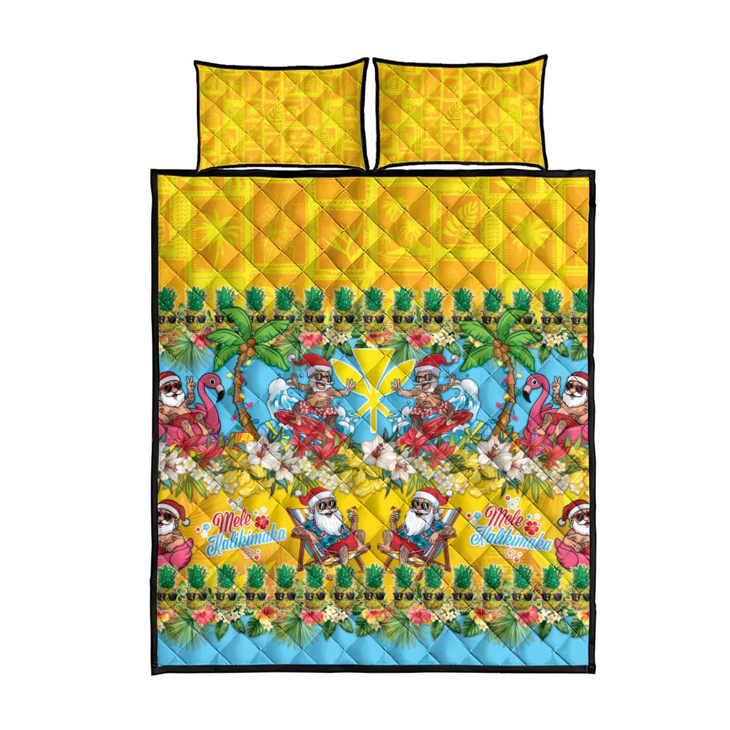 Hawaii Christmas Quilt Bed Set Mele Kalikimaka Tropical Vibes - Polynesian Pride
