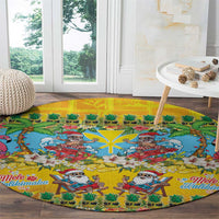 Hawaii Christmas Round Carpet Mele Kalikimaka Tropical Vibes - Polynesian Pride