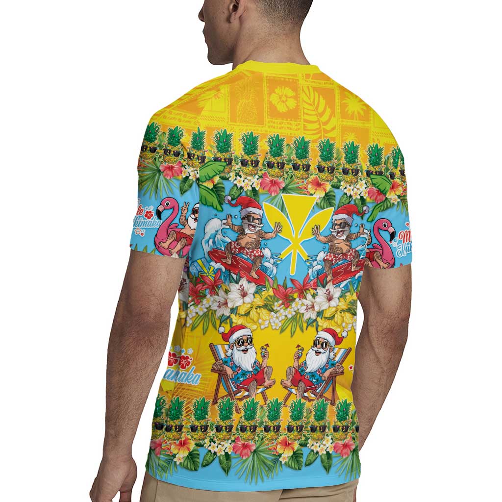 Hawaii Christmas Rugby Jersey Mele Kalikimaka Tropical Vibes - Polynesian Pride