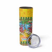 Hawaii Christmas Skinny Tumbler Mele Kalikimaka Tropical Vibes - Polynesian Pride
