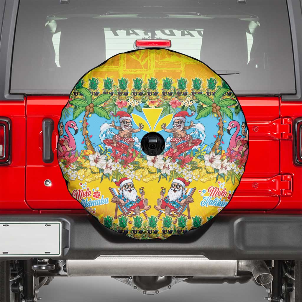 Hawaii Christmas Spare Tire Cover Mele Kalikimaka Tropical Vibes - Polynesian Pride