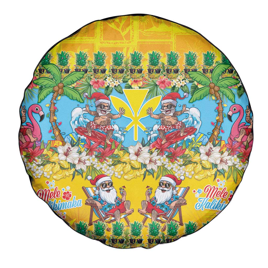 Hawaii Christmas Spare Tire Cover Mele Kalikimaka Tropical Vibes - Polynesian Pride