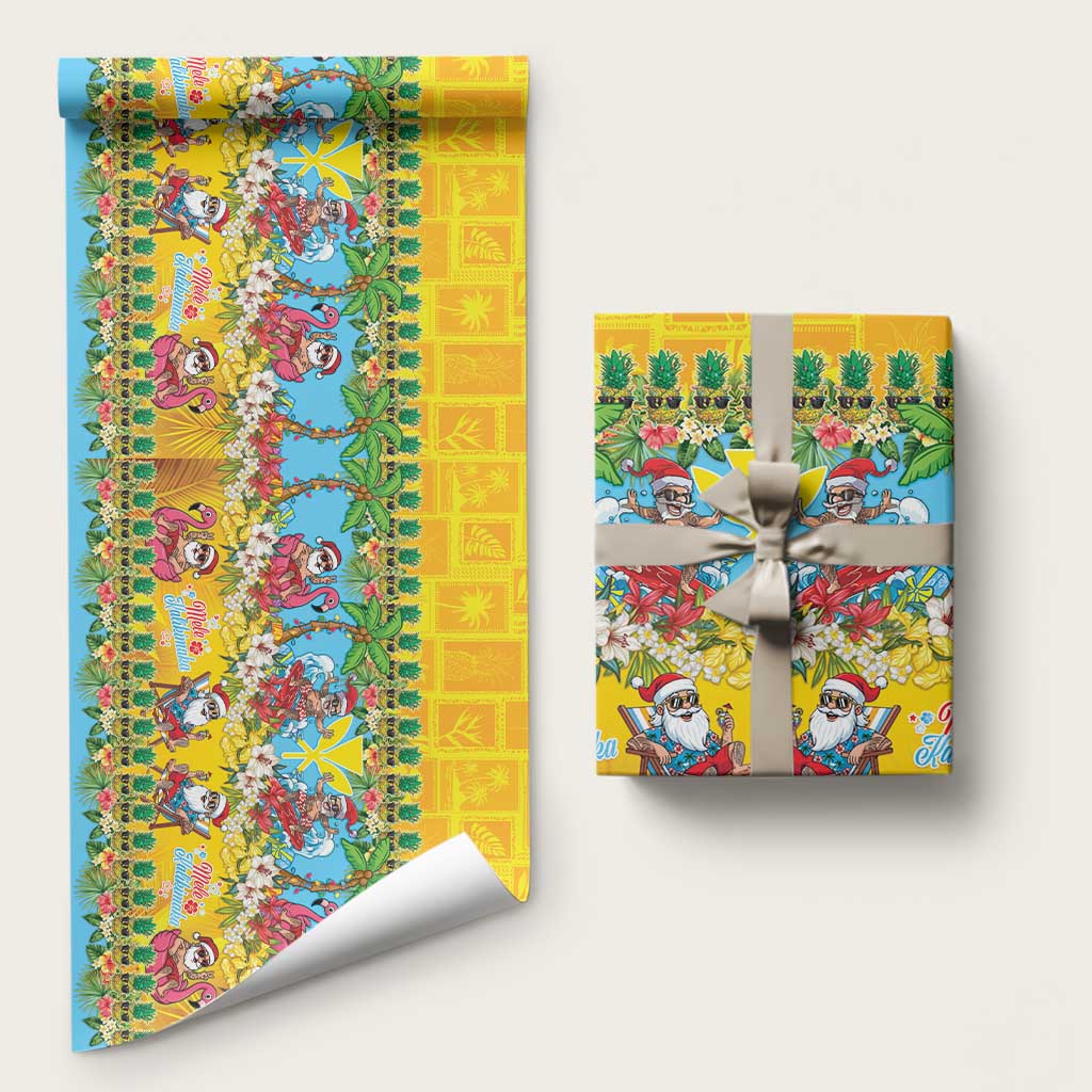 Hawaii Christmas Wrapping Paper Mele Kalikimaka Tropical Vibes - Polynesian Pride