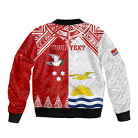 Personalised Tonga And Kiribati Bomber Jacket Coat Of Arms Polynesian Pattern LT05 - Polynesian Pride