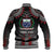 Personalised Samoa Black Saturday Baseball Jacket Samoan Warrior Tribal Pattern