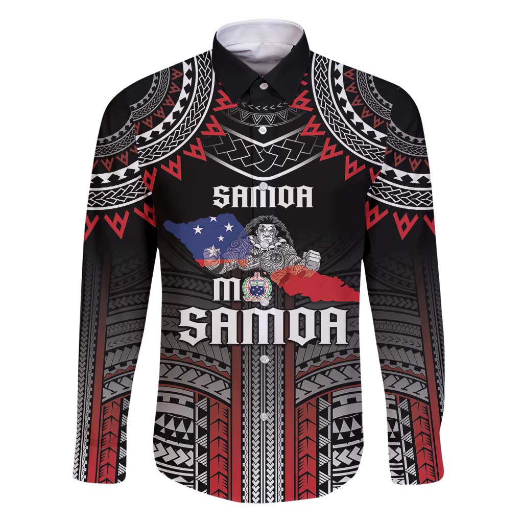 Personalised Samoa Black Saturday Family Matching Puletasi and Hawaiian Shirt Samoan Warrior Tribal Pattern