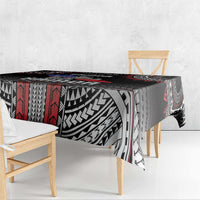 Samoa Black Saturday Tablecloth Samoan Warrior Tribal Pattern