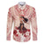 Tahiti Women's Day Family Matching Puletasi and Hawaiian Shirt With Polynesian Pattern LT05 Dad's Shirt - Long Sleeve Beige - Polynesian Pride
