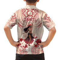 Tahiti Women's Day Family Matching Short Sleeve Bodycon Dress and Hawaiian Shirt With Polynesian Pattern LT05 - Polynesian Pride