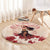 Tahiti Women's Day Round Carpet With Polynesian Pattern