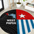 Personalised West Papua Round Carpet Polynesian Pattern With Coat Of Arms