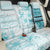 Samoa Siapo Pattern With Teal Hibiscus Back Car Seat Cover