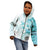 Samoa Siapo Pattern With Teal Hibiscus Kid Hoodie LT05 - Polynesian Pride