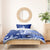 Samoa Siapo Pattern With Navy Hibiscus Bedding Set