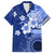 Samoa Siapo Pattern With Navy Hibiscus Hawaiian Shirt LT05 Navy - Polynesian Pride