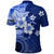 Samoa Siapo Pattern With Navy Hibiscus Polo Shirt LT05 - Polynesian Pride