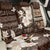 Samoa Siapo Pattern With Brown Hibiscus Back Car Seat Cover