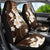 Samoa Siapo Pattern With Brown Hibiscus Car Seat Cover
