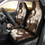 Samoa Siapo Pattern With Brown Hibiscus Car Seat Cover