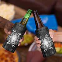 New Zealand Matariki 4 in 1 Can Cooler Tumbler Maori Moko Black Galaxy