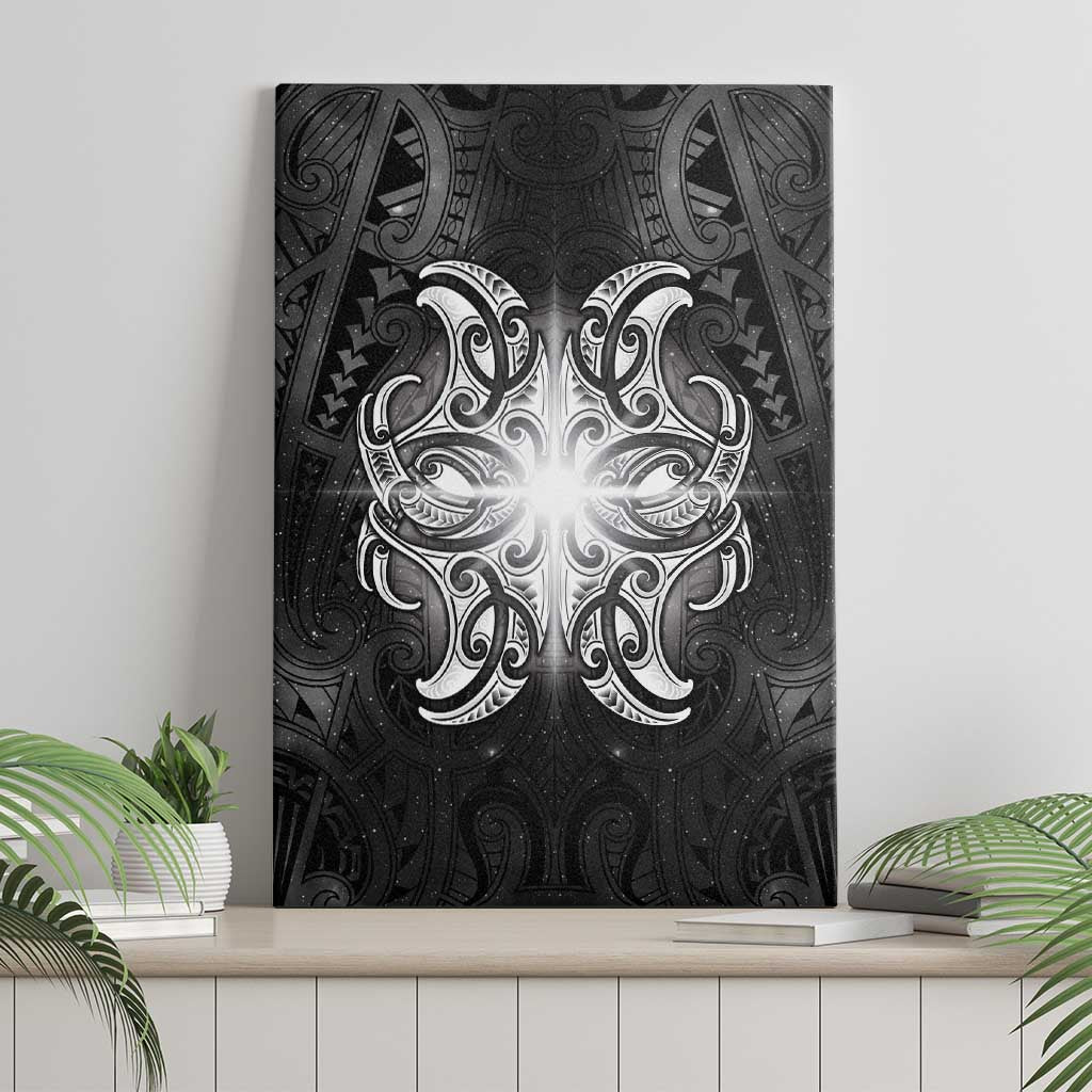 New Zealand Matariki Canvas Wall Art Maori Moko Black Galaxy LT05 - Polynesian Pride