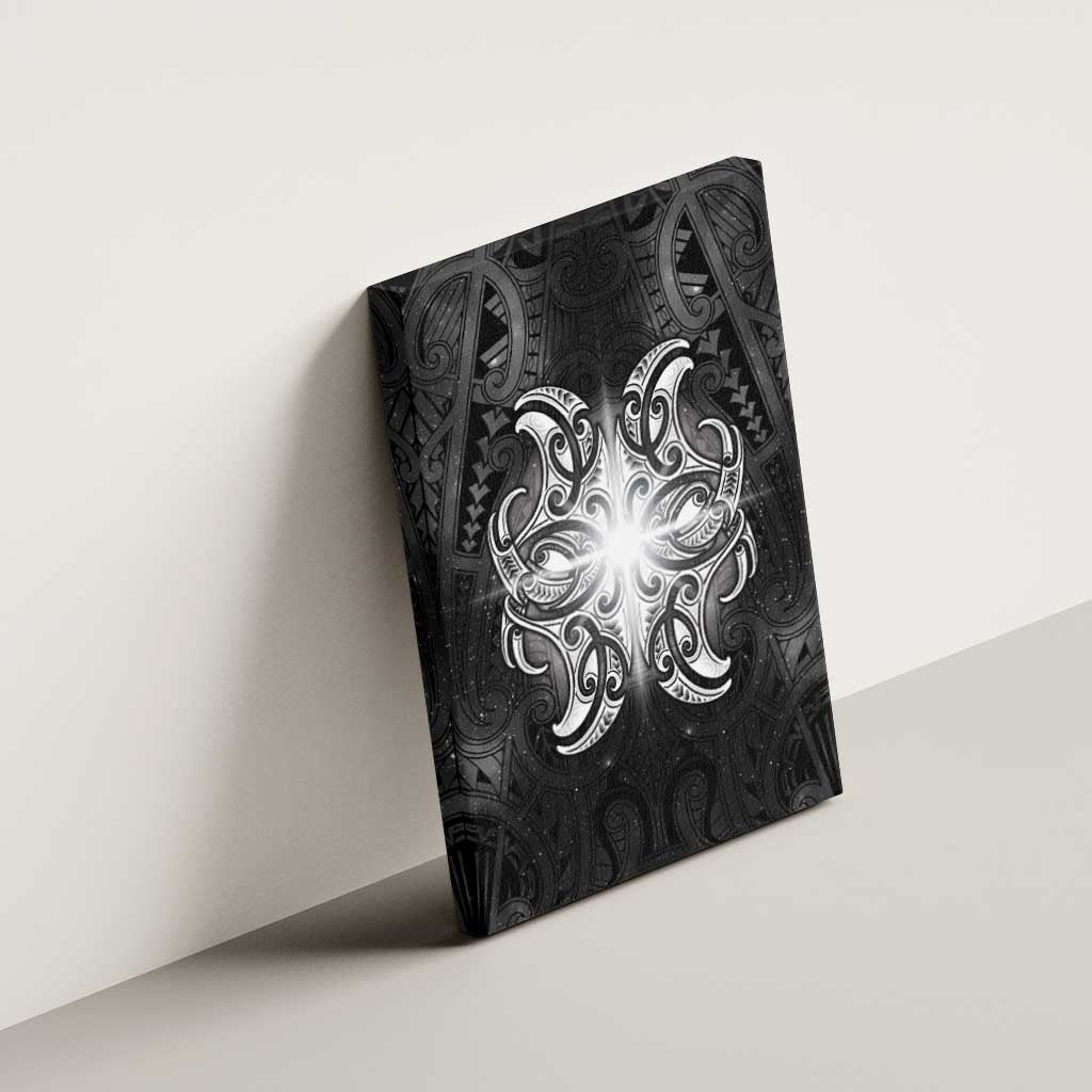 New Zealand Matariki Canvas Wall Art Maori Moko Black Galaxy LT05 - Polynesian Pride