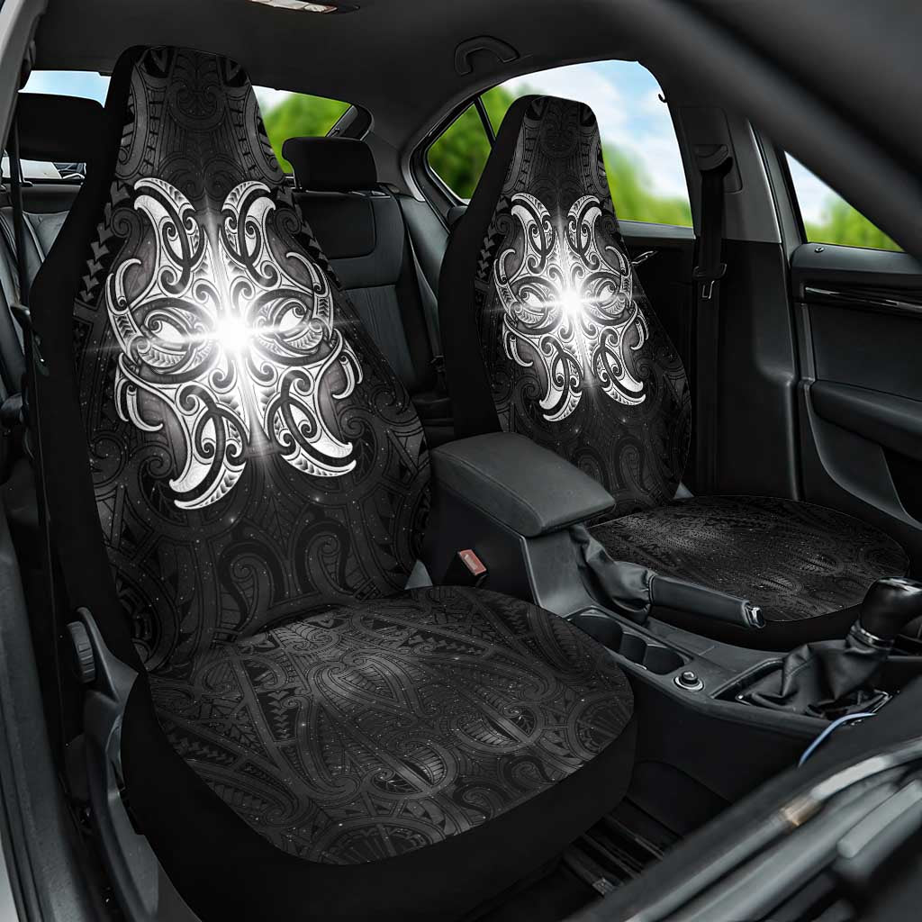 New Zealand Matariki Car Seat Cover Maori Moko Black Galaxy