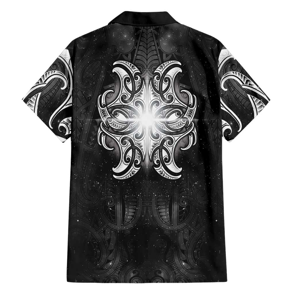 New Zealand Matariki Family Matching Tank Maxi Dress and Hawaiian Shirt Maori Moko Black Galaxy