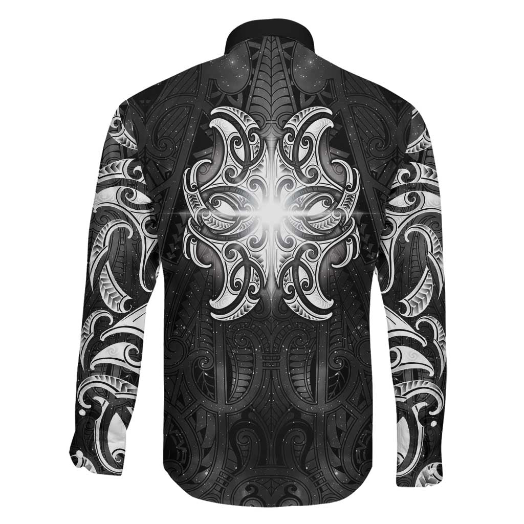 New Zealand Matariki Family Matching Tank Maxi Dress and Hawaiian Shirt Maori Moko Black Galaxy