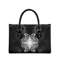 New Zealand Matariki Leather Bag Maori Moko Black Galaxy LT05 - Polynesian Pride