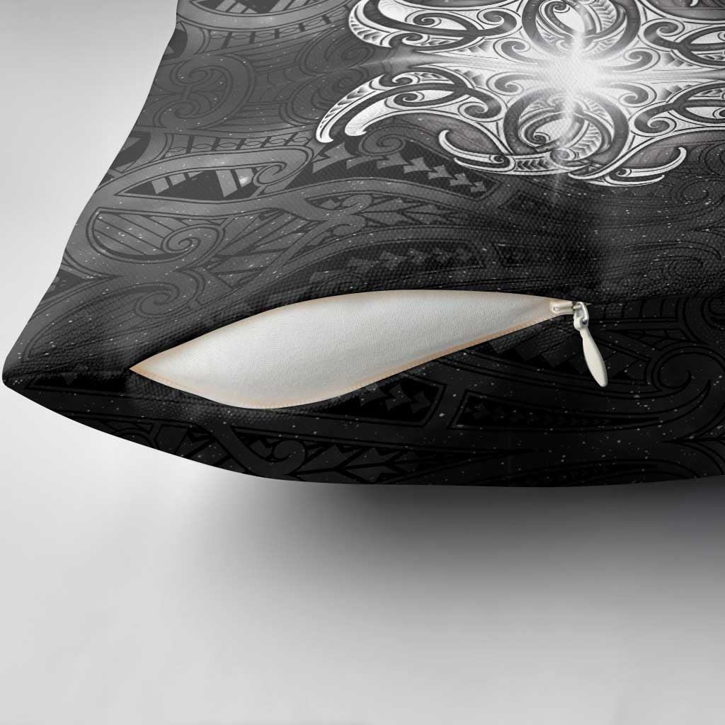 New Zealand Matariki Pillow Cover Maori Moko Black Galaxy LT05 - Polynesian Pride