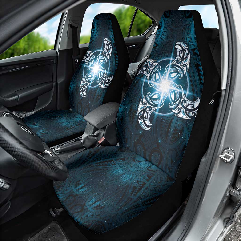 New Zealand Matariki Waita Car Seat Cover Maori Moko Dark Blue Galaxy