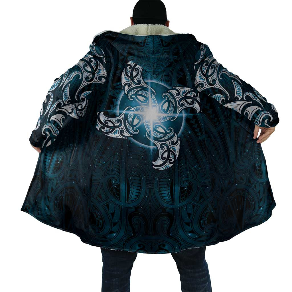 New Zealand Matariki Waita Cloak Maori Moko Dark Blue Galaxy LT05 - Polynesian Pride
