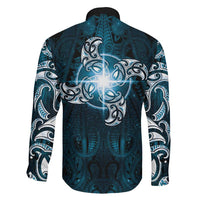 New Zealand Matariki Waita Family Matching Short Sleeve Bodycon Dress and Hawaiian Shirt Maori Moko Dark Blue Galaxy