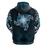 New Zealand Matariki Waita Hoodie Maori Moko Dark Blue Galaxy
