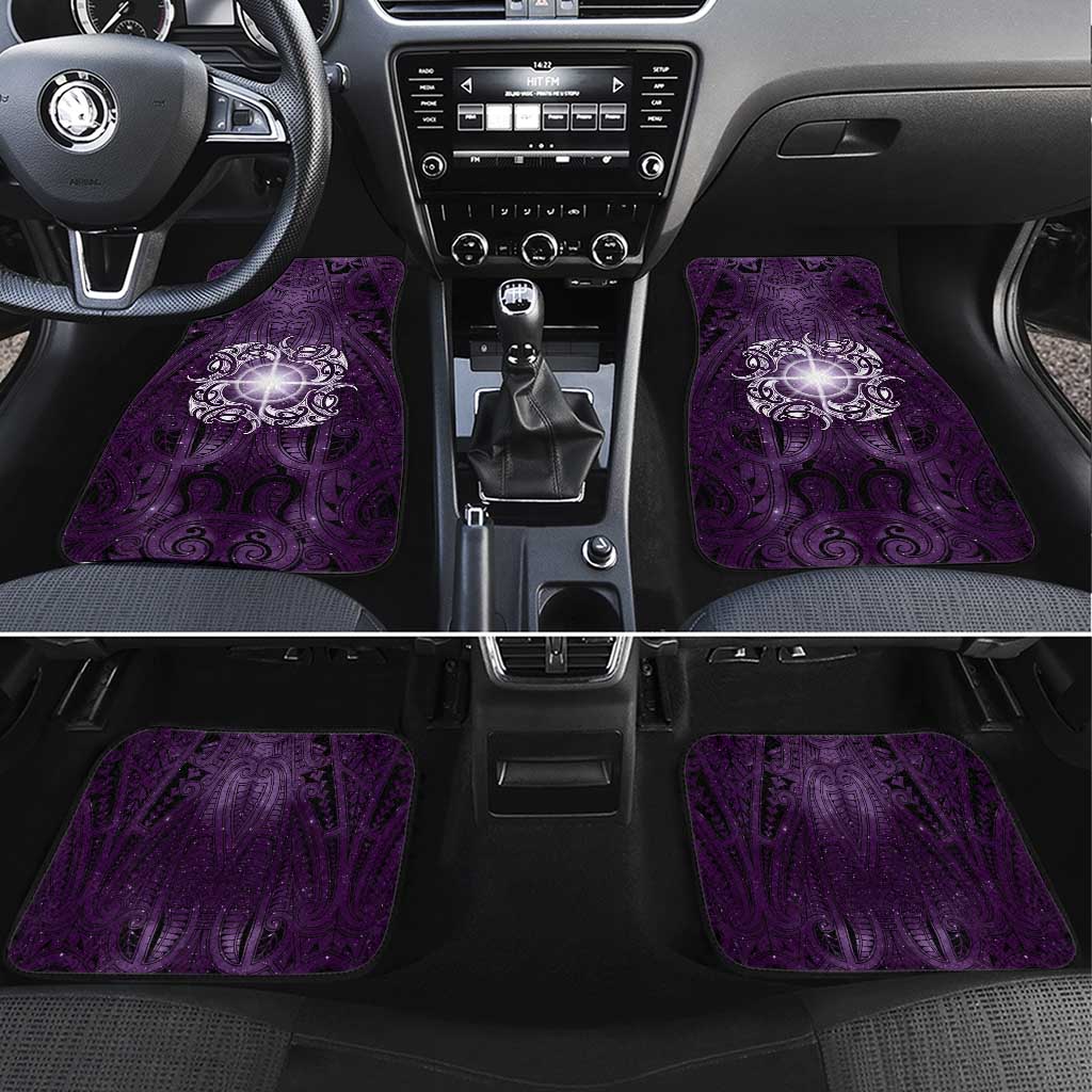 New Zealand Matariki Waipunarangi Car Mats Maori Moko Purple Galaxy