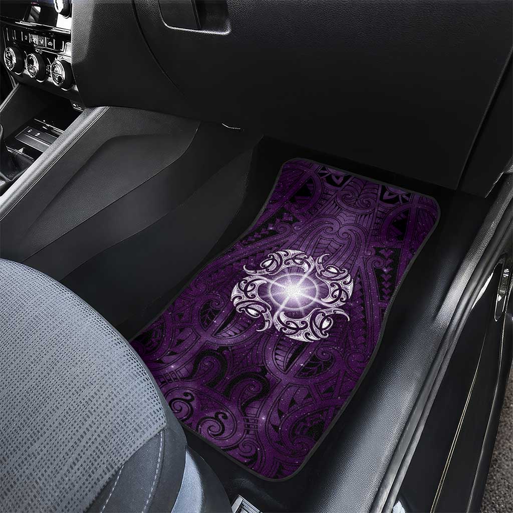 New Zealand Matariki Waipunarangi Car Mats Maori Moko Purple Galaxy