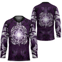 New Zealand Matariki Waipunarangi Hockey Jersey Maori Moko Purple Galaxy