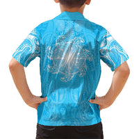 New Zealand Matariki Waiti Hawaiian Shirt Maori Moko Cyan Galaxy
